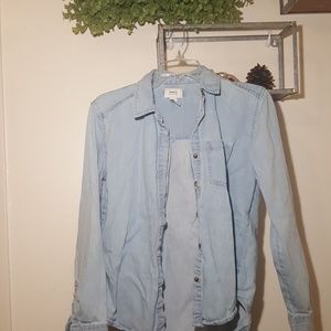 Denim button down